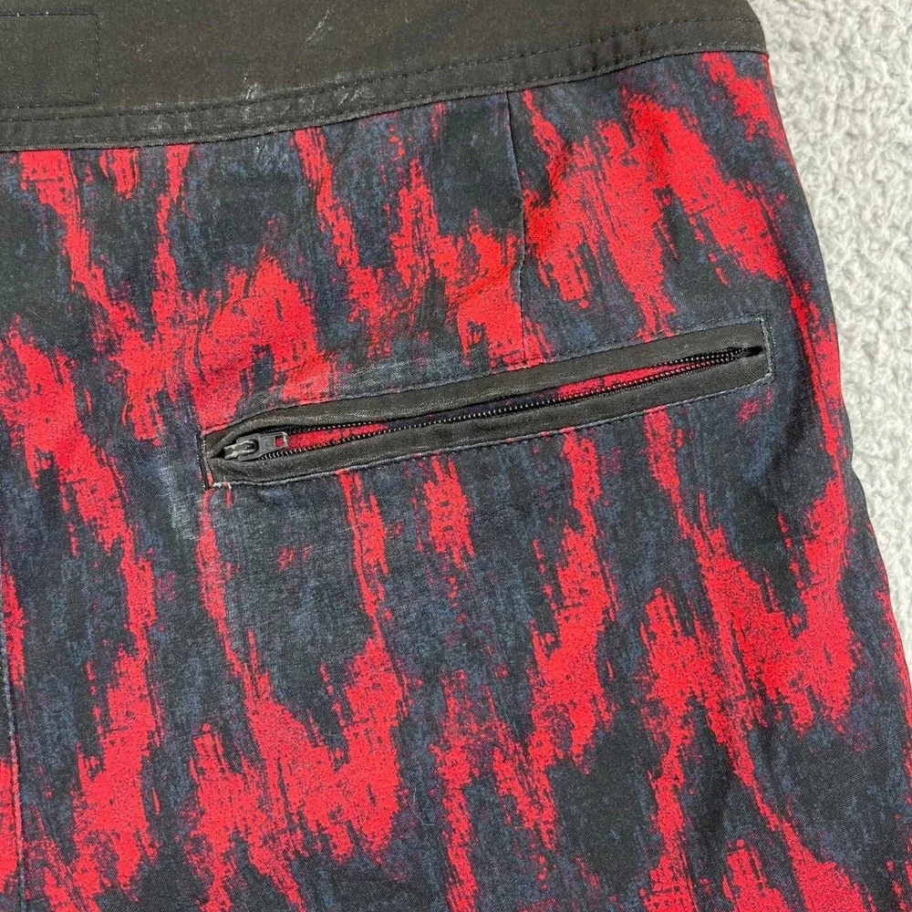 American Eagle Board shorts Mens XS Red Black Swim Trunks‎